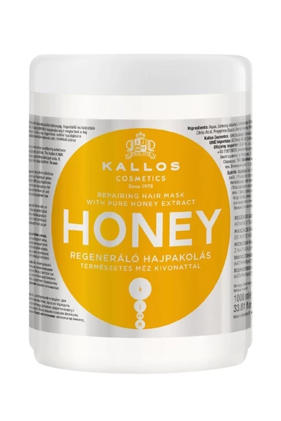 Kallos Cosmetics Honey Repairing Saf Bal Özü İçeren Onarıcı Saç Bakım Maskesi 1000 ml