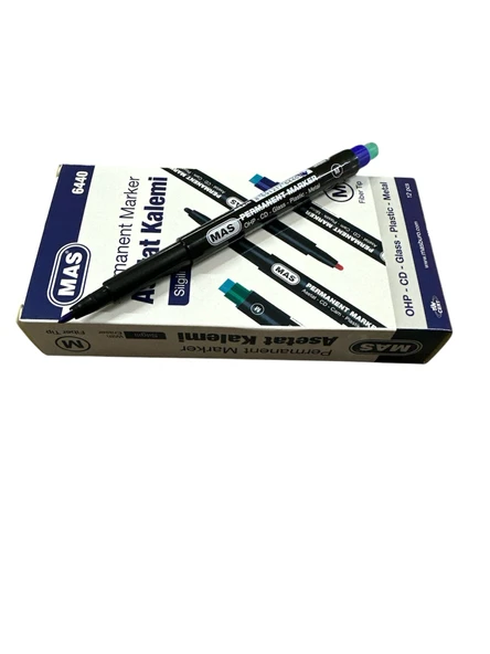Mas Permanent Cd Kalemi (M) Mavi 12 Adet - 2