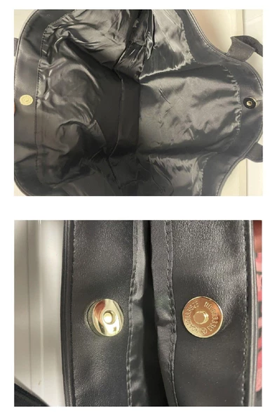 Victoria's Secret VS Pembe Pullu Payet İşlemeli Kadın Büyük Boy Çıt Çıt Kapamalı Plaj Çantası - 7