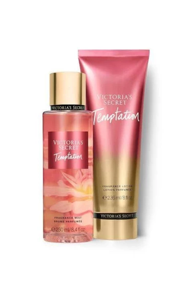 Victoria's Secret Temptation Vücut Sprey,vücut Losyonu 2 Li Set