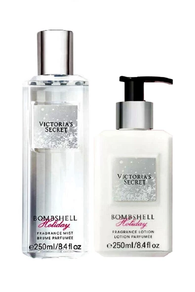 Victoria's Secret Bombshell Holiday 250ml Vücut Spreyi Ve 250ml Vücut Losyonu 2li Bakım Seti