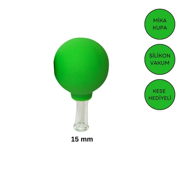 Mika Silikon Vakumlu Göz ve Burun Çevresi Masaj Kupası No:1 Açık Yeşil Renk ürün görseli