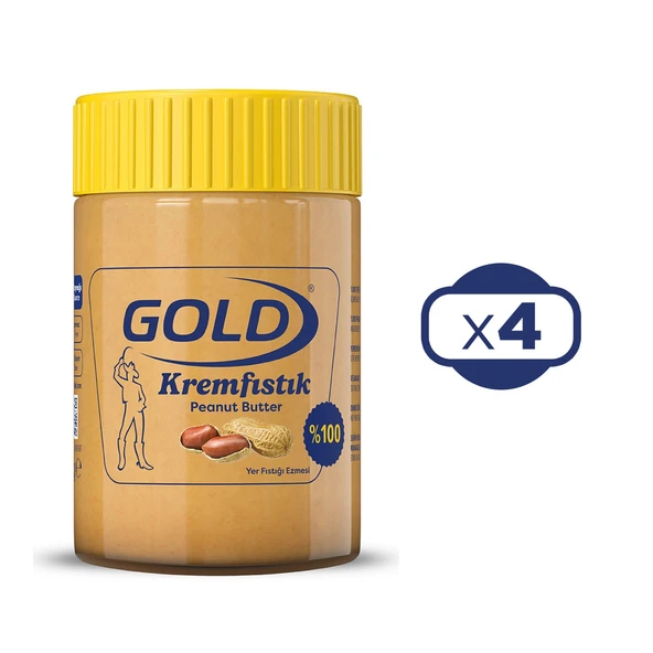 Gold %100 Fıstık Ezmesi 340 gr x 4 Adet - Resim 2