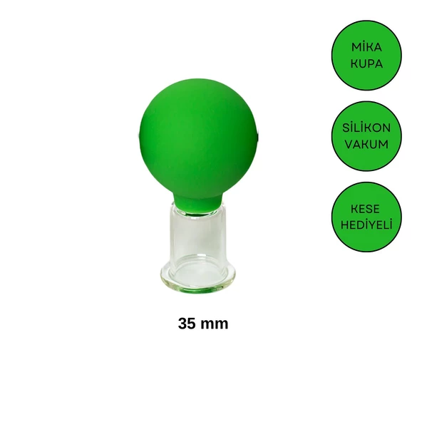 Mika Silikon Vakumlu Yüz ve Boyun İçin Masaj Kupası No:3 Açık Yeşil Renk ürün görseli