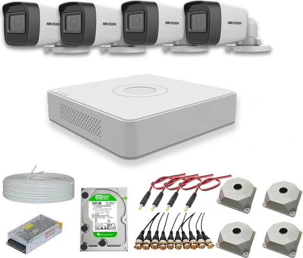 Hikvision Haıkon 4 Kameralı Güvenlik Kamera Hazır Set