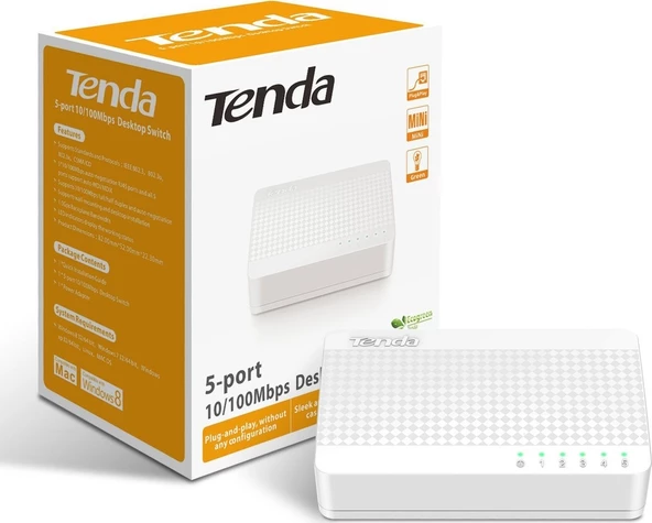 Tenda Network S105V10.0 5-Port 10/100 Switch - 2