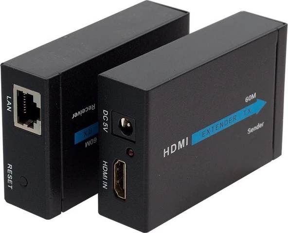 Powermaster HDMI To Cat5-Cat6 Extender 60 Metre Uzatıcı