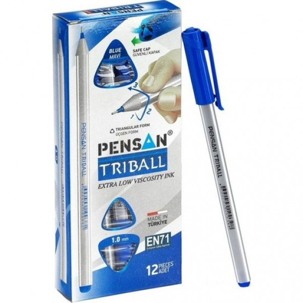 PENSAN TÜKENMEZ TRIBALL 1MM MAVİ 01003 12 Lİ