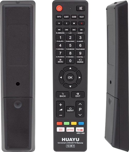 Huayu URC1366 12 In 1 Netflıx Prime Youtube Tuşlu Unıversal Akıllı Kumanda Blisterli
