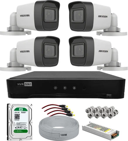 Hikvision 4 Kameralı Hikvision Güvenlik Kamerası Full Set