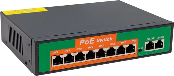 Powermaster 96W 10/100 Mbps 8+2 Port Poe Ethernet Switch