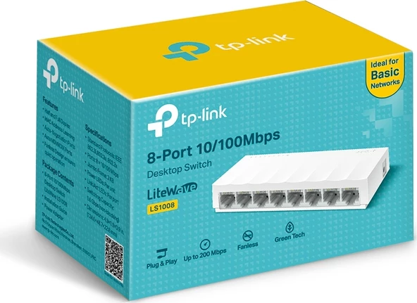 TP-LINK LS1008. 8-Port 10/100Mbps Masaüstü Switch - 2