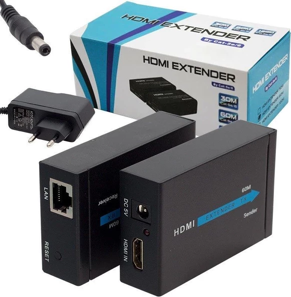 Powermaster HDMI To Cat5-Cat6 Extender 60 m Uzatıcı PM-18232 - 3