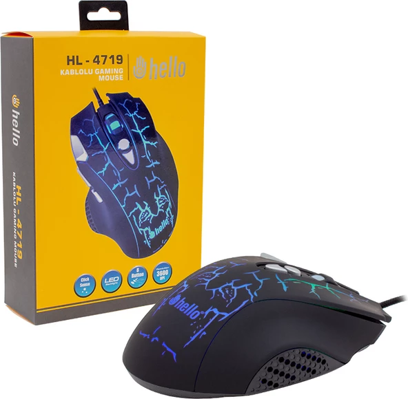 Hello HL-4719 Kablolu Oyuncu Gamıng Mouse Hello - 3