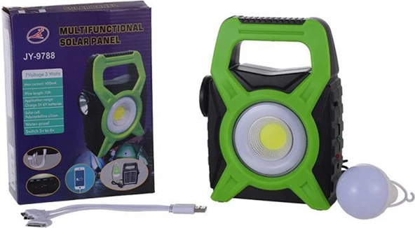 Powermaster JY-9787A Cob Ledli 3 Watt Solar Işıldak