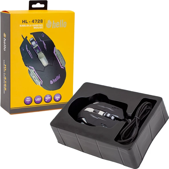 Hello HL-4728 Kablolu Oyuncu Gamıng Mouse Hello - 3