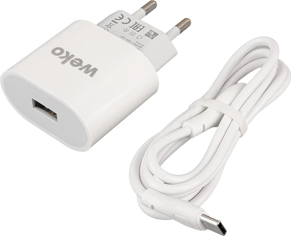 Angel Of Life Weko WK-21442 Pdu Qc 3.0 Amper Şarj Başlık Adaptörü + Type-C Kablo (No:1) - 3