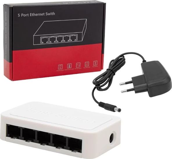 Powermaster PM-17647 5 Port 10/100 Mbps Ethernet Swıtch Hub - 3
