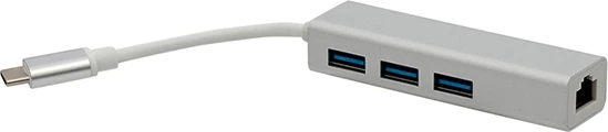 Powermaster PM-18229 USB Type-C 3.0 3 Port Hub + Gıgabıt Ethernet Adaptör