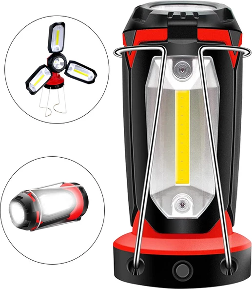 Powermaster Dexter Powermaster MX-8801 3xcob Led+ 3W LED Çok Fonksiyonlu Çalışma - Kamp Lambası