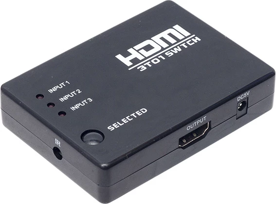 Powermaster PM-6853 3 Giriş 1 Çıkış HDMI Swıtcher Toplayıcı Kumandalı Adaptörsüz