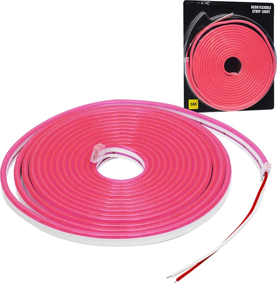 Powermaster Neon LED Şerit Pembe 5 Metre 12 Volt