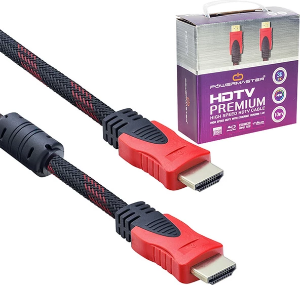 Angel Of Life HDMI Kablo 10 Metre 1.4 V Örgülü Kutulu Powermaster