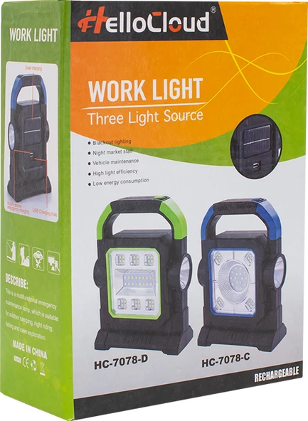 Melek Store  Powermaster HC-7078-D Taşınabilir 3 Çalışma Modlu 32 Smd Ledli Taşınabilir Şarjlı Solar Lamba - 3