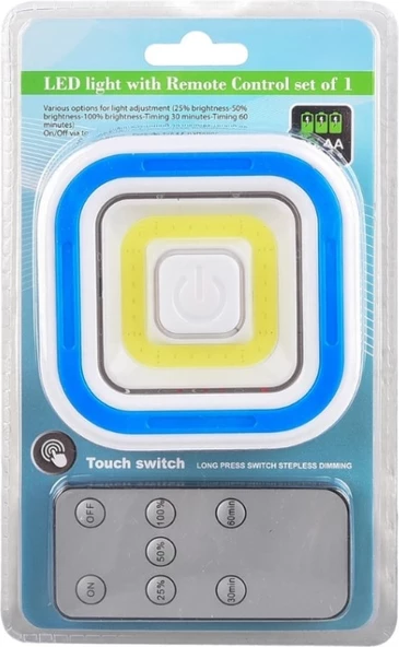 Powermaster PM-6937 Cob Ledli Pilli Uzaktan Kumandalı Tekli Lamba - 4