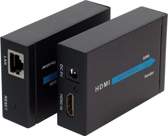 Powermaster HDMI To Cat5-Cat6 Extender 60 m Uzatıcı PM-18232