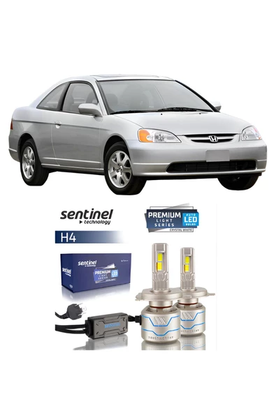 HONDA CİVİC İES 2001-2004 ARACA ÖZEL H4 LED XENON SENTİNEL PREMİUM 15BİN LÜMEN