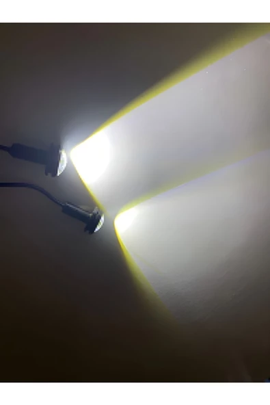 Ayna Altı Ledi Tampon Altı Sis Ledi Motosiklet Turuncu Beyaz Çift Renk Aydınlatma Kartal Gözü 2 Adet - 7