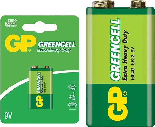 Gp 1604GLF Greencellcell 9 Volt Blisterli Pil