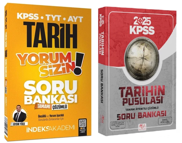 CBA + İndeks 2025 KPSS Tarihin Pusulası Yorum Sizin Soru Bankası 2 li Set -  CBA + İndeks Akademi