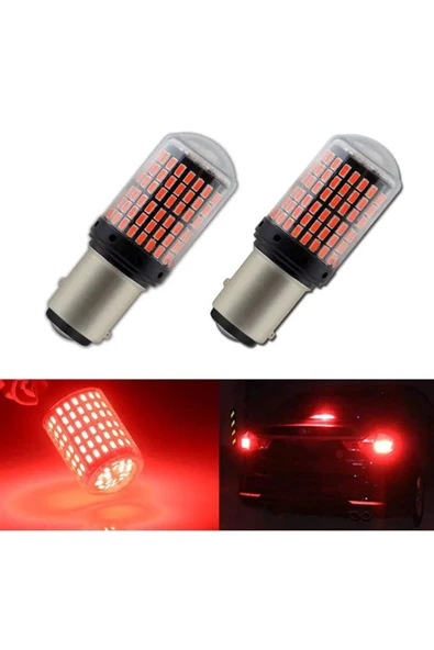 RENAULT MEGANE 4 2016-2021 STOP-FREN AMPULÜ 144 LEDLİ KIRMIZI P21W 93 TİP TEK DUY DÜZ TIRNAK 2 ADET - 4