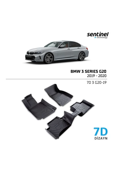 BMW 3 SERİSİ G20 2019- ARACA ÖZEL 7D HAVUZLU PASPAS TAKIMI 5CM DERİNLİK KOKUSUZ YANLARI KAPLAR