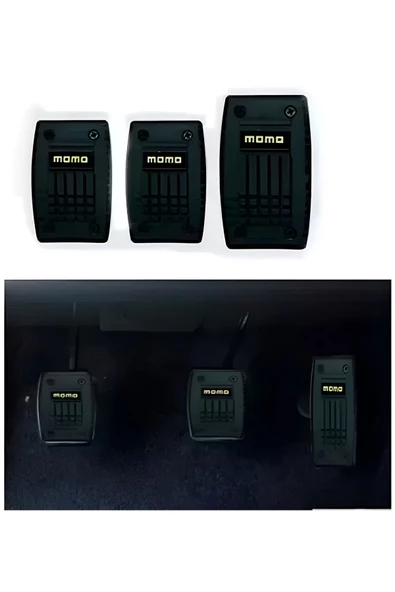 TOFAŞ UYUMLU MOMO PEDAL SETİ PEDAL KORUYUCU SET SİYAH RENK GAZ-FREN-DEBRİYAJ KARTAL-ŞAHİN-DOĞAN - 6