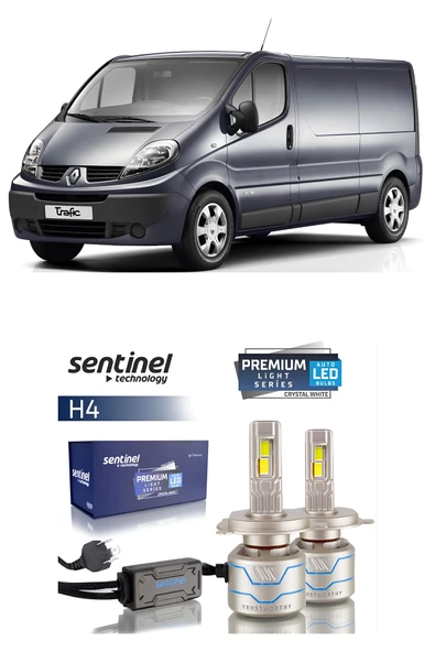 RENAULT TRAFİC 2001-2014 ARACA ÖZEL H4 LED XENON SENTİNEL PREMİUM 15BİN LÜMEN