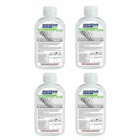 MARATEM M105 ALKOL BAZLI EL DEZENFEKTANI 250 ML (4 ADET)