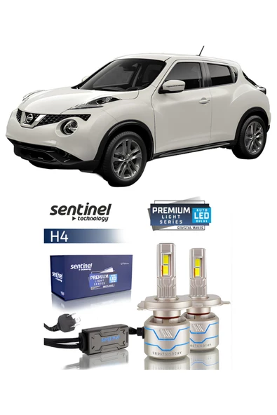 NİSSAN JUKE MAKYAJSIZ KASA 2010-2014 ARACA ÖZEL H4 LED XENON SENTİNEL PREMİUM 15BİN LÜMEN