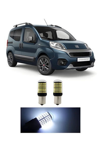 FİAT FİORİNO 2008- UYUMLU GERİ VİTES AMPULÜ 144 LEDLİ BEYAZ P21W 93 TİP TEK DUY 2 ADET