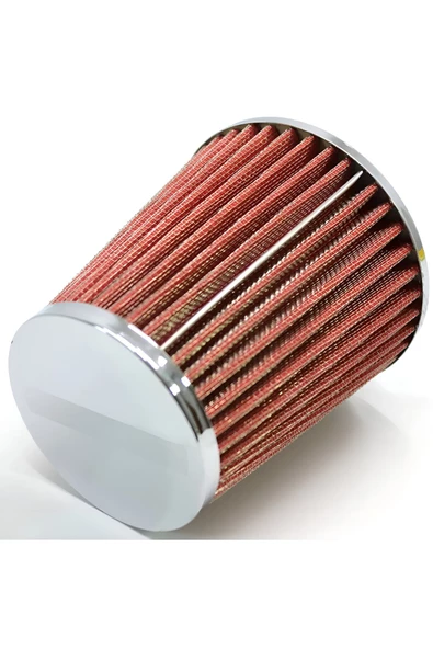 YÜKSEK PERFORMANS ARTTIRICI AÇIK HAVA FİLTRESİ UNİVERSAL KIRMIZI GÜÇ ARTIRICI FİLTRE DAR BOĞAZ 63MM - 2