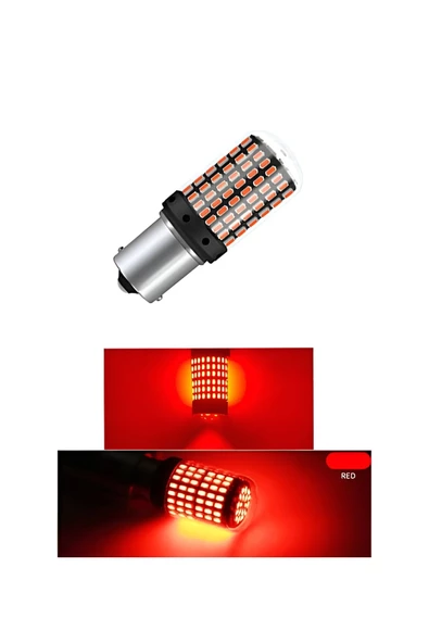 RENAULT MEGANE 4 2016-2021 STOP-FREN AMPULÜ 144 LEDLİ KIRMIZI P21W 93 TİP TEK DUY DÜZ TIRNAK 2 ADET - 3