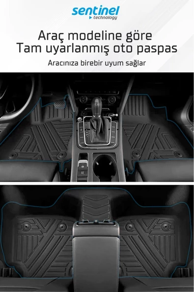 VOLKSWAGEN VW AMAROK 2015- ARACA ÖZEL 7D HAVUZLU PASPAS TAKIMI 5CM DERİNLİK KOKUSUZ YANLARI KAPLAR - 3