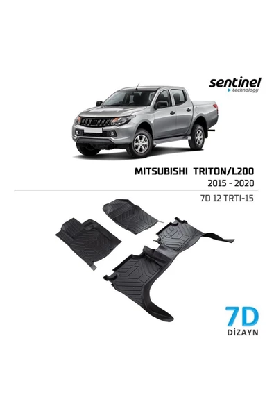 MITSUBISHI TRİTON/L200 2015-2020 ARACA ÖZEL 7D HAVUZLU PASPAS TAKIM 5CM DERİN KOKUSUZ YANLARI KAPLAR