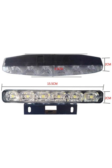 GÜNDÜZ FAR LEDİ GÜNDÜZ FARI DRL 6 LED LAMBA SU GEÇİRMEZ 18W 2 ADET MOTOSİKLET-OFFROAD-SUV-SEDAN-HB - 6