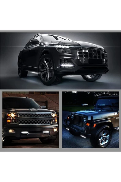 GÜNDÜZ FAR LEDİ GÜNDÜZ FARI DRL 6 LED LAMBA SU GEÇİRMEZ 18W 2 ADET MOTOSİKLET-OFFROAD-SUV-SEDAN-HB - 3