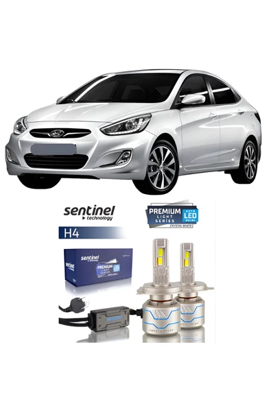 HYUNDAİ ACCENT BLUE 2010-2016 ARACA ÖZEL H4 LED XENON SENTİNEL PREMİUM 15BİN LÜMEN