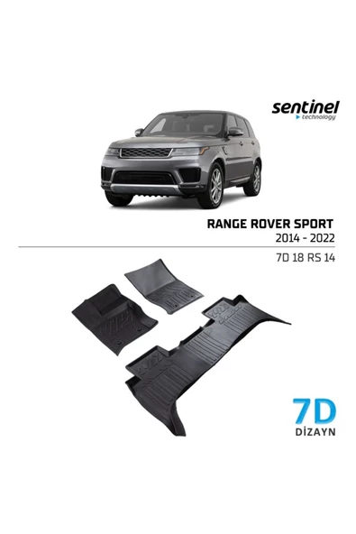 RANGE ROVER SPORT 2014-2022 ARACA ÖZEL 7D HAVUZLU PASPAS TAKIM 6CM DERİNLİK KOKUSUZ YANLARI KAPLAR