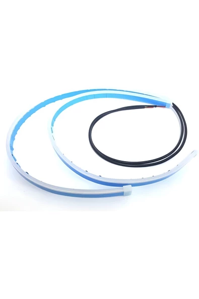 FAR ÜSTÜ-FAR İÇİ-FAR ALTI AÇILIŞ ANİMASYONLU KAYAR SİNYALLİ LED TURUNCU+GÜNDÜZ LED BEYAZ 2 ADET 60CM - 6